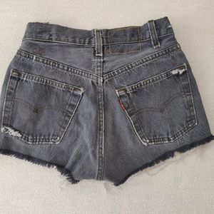 Levi's distressed wedgie shorts